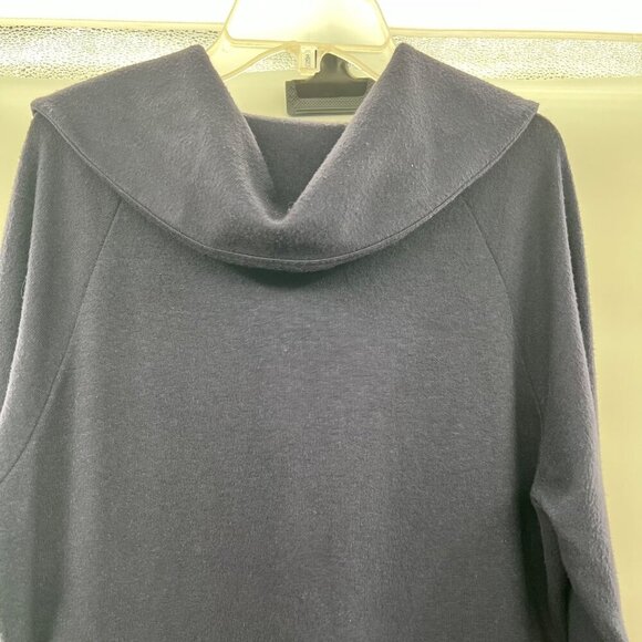 Cabi Women's Sweater Dress Collared Long Sleeve Navy Size Small Pockets - Picture 6 of 9